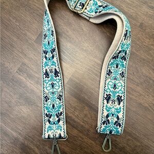 Embroidered Guitar Strap style Purse Strap